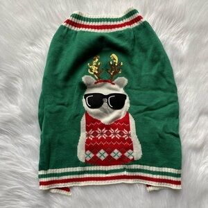 Holiday Time Dog Sweater Size Medium Cool Christmas Deer‎ Pet Clothes